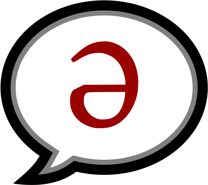 Wiktlogo Bubble Schwa Gentium Red - Let's Talk (768x768), Png Download