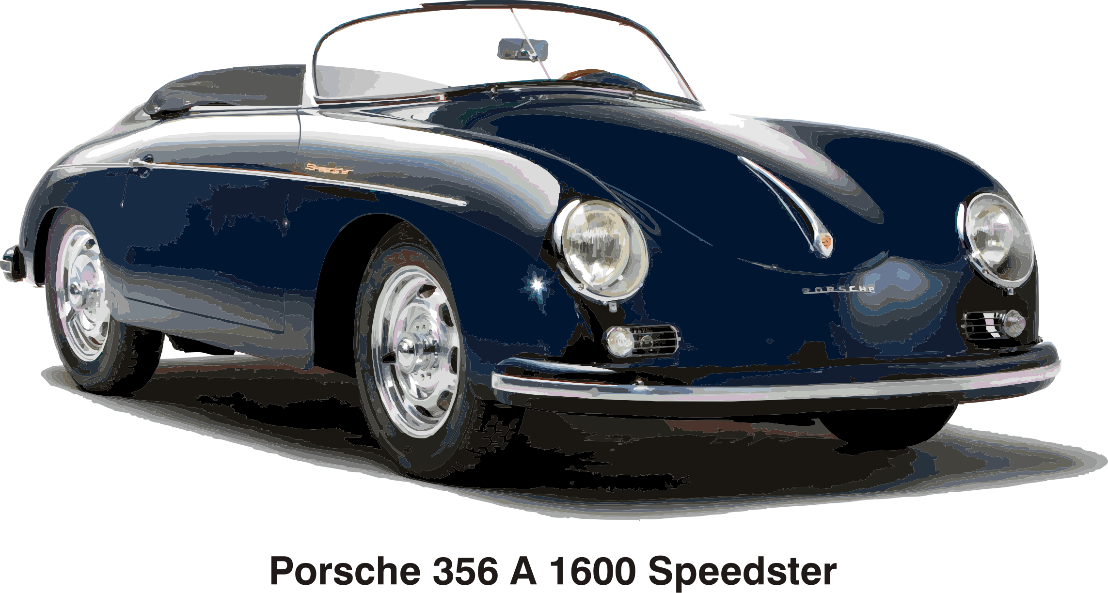 This Free Icons Png Design Of Porsche 356 A 1600 Speedster, (2286x1224), Png Download