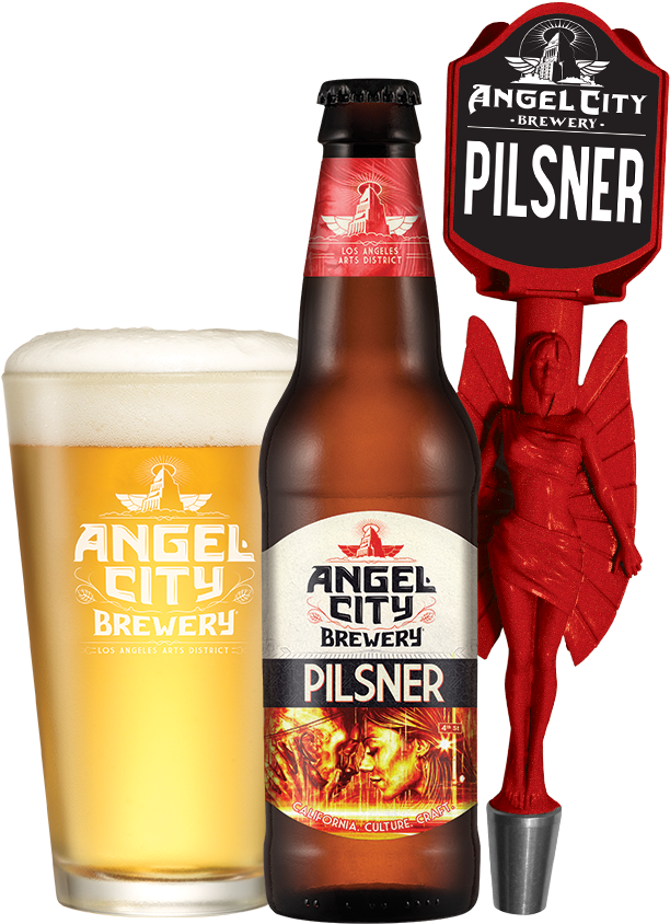 Angel City Pilsner - California Pilsner Beers (1000x1000), Png Download