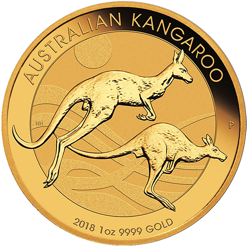 2017 Australian Kangaroo Gold Coins - Kangaroo Gold Coin 2018 (500x500), Png Download