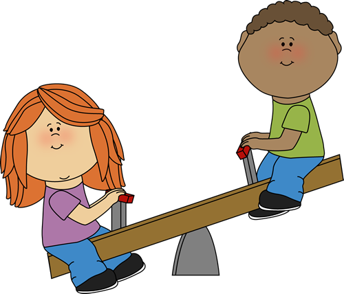 Free Download Wondrous Design Little Children Clip - Teeter Totter Clipart (500x428), Png Download