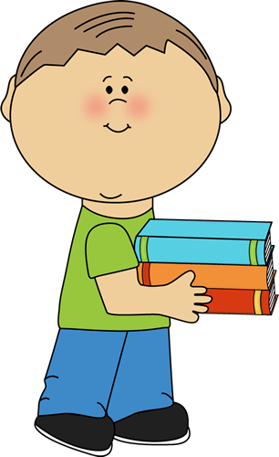 Little Boy Carrying School - Clean Up Classroom Clipart (306x500), Png Download