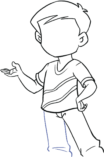 How To Draw A Boy In Few - Boy Easy Drawing (678x600), Png Download
