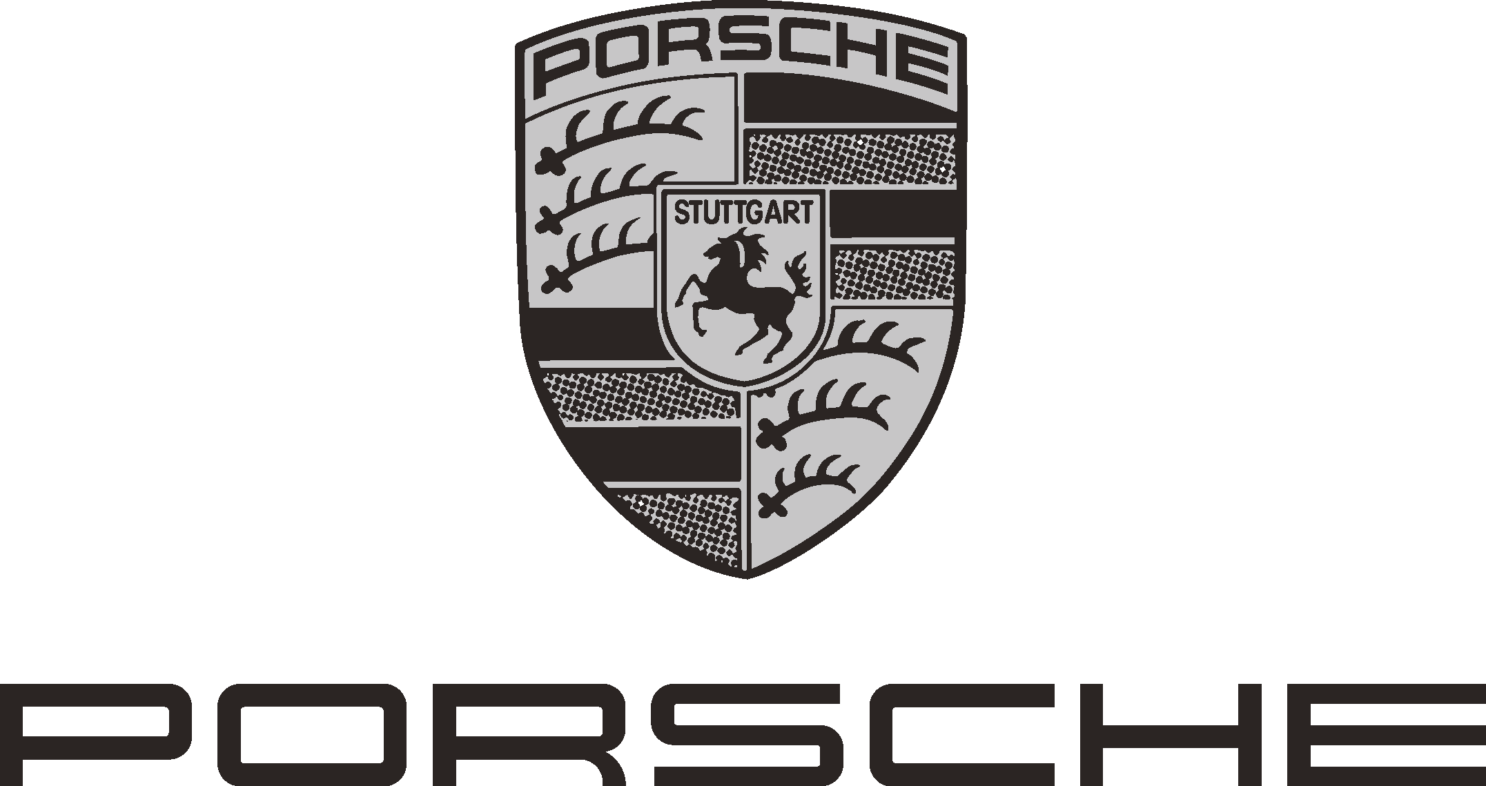 Porsche Logo Png&svg Download - Porsche Logo (2153x1139), Png Download