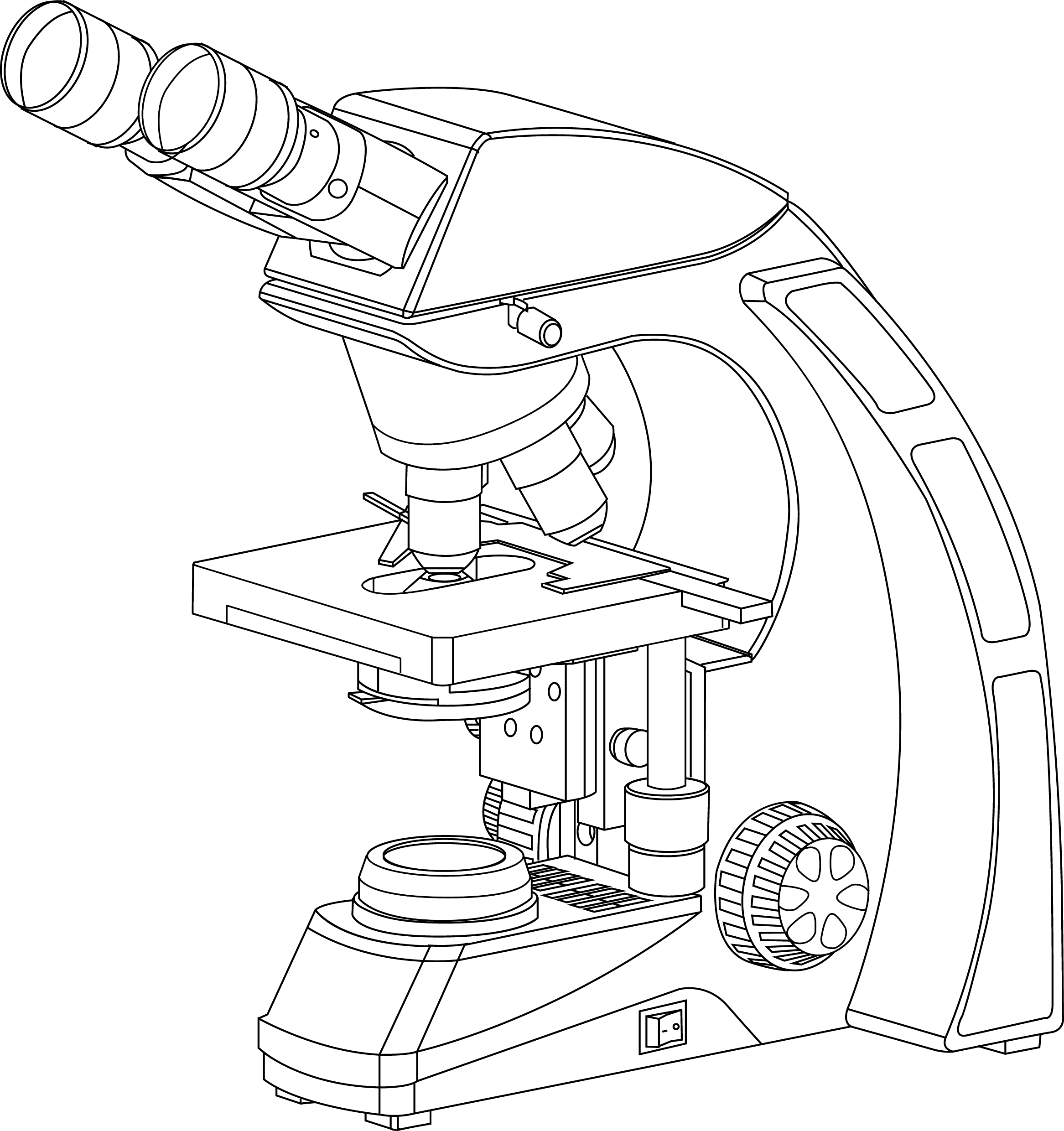 Microscope Transparent Drawing Download Cell Drawing Microscope - Binocular Compound Microscope ...
