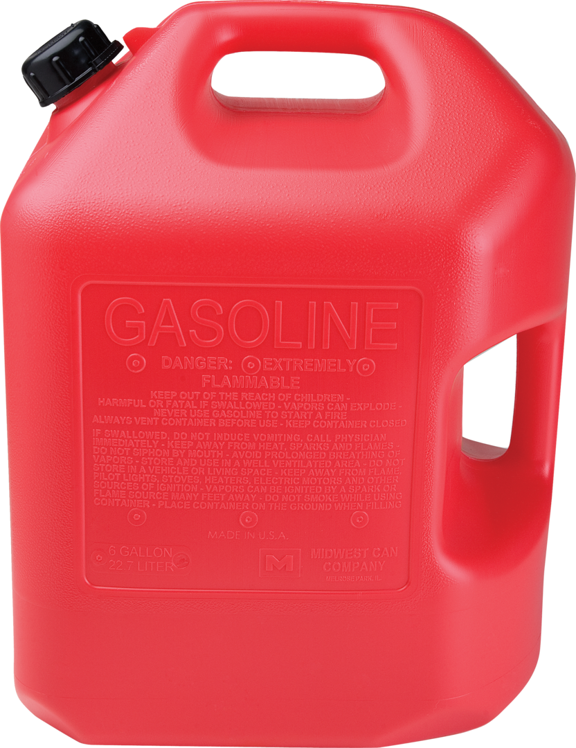 Midwest 6 Gallon Gas Can Auto Shut Off - Gallon Of Gasoline Png (832x1080), Png Download