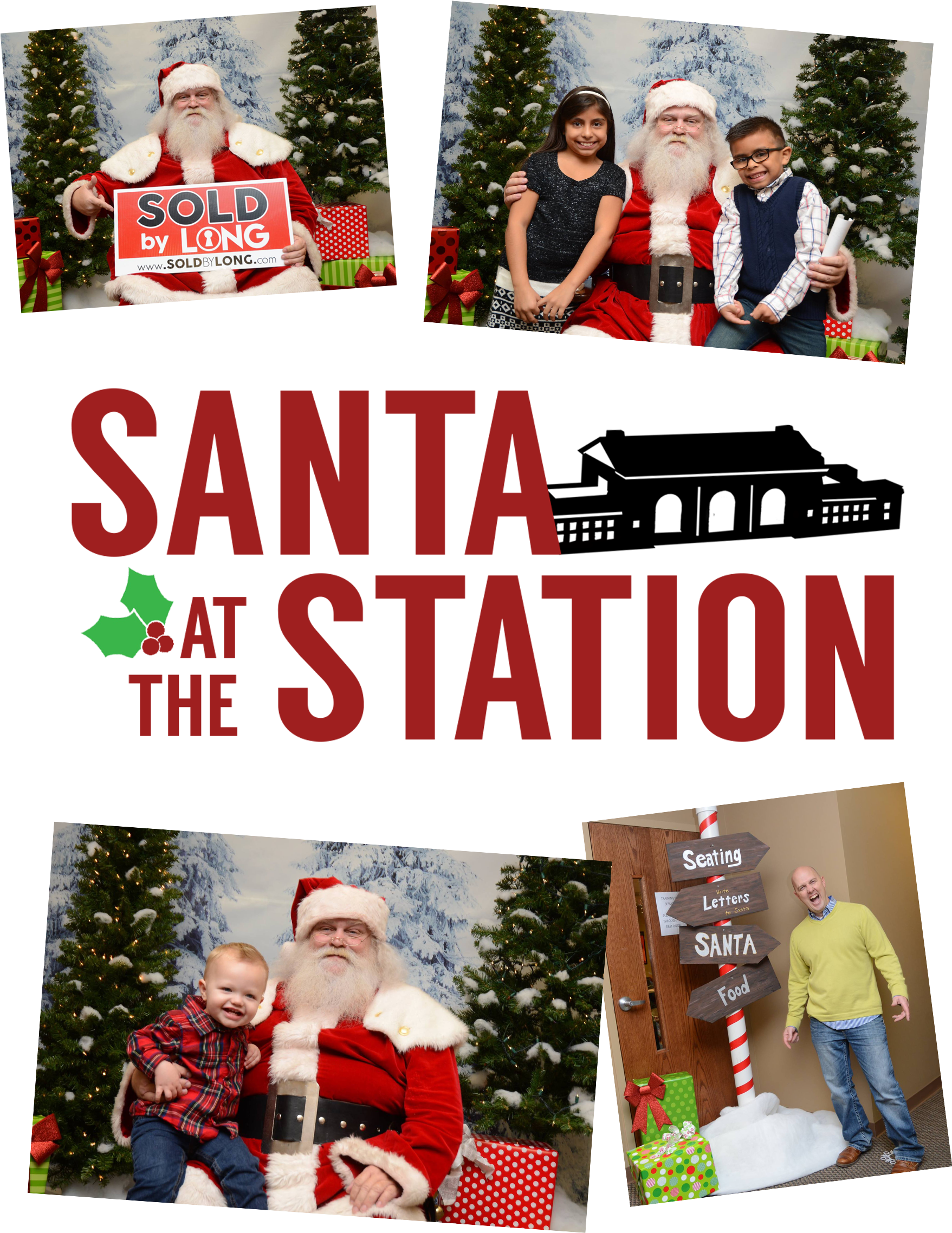 Santa At The Station - Christmas Decoration (1826x2550), Png Download