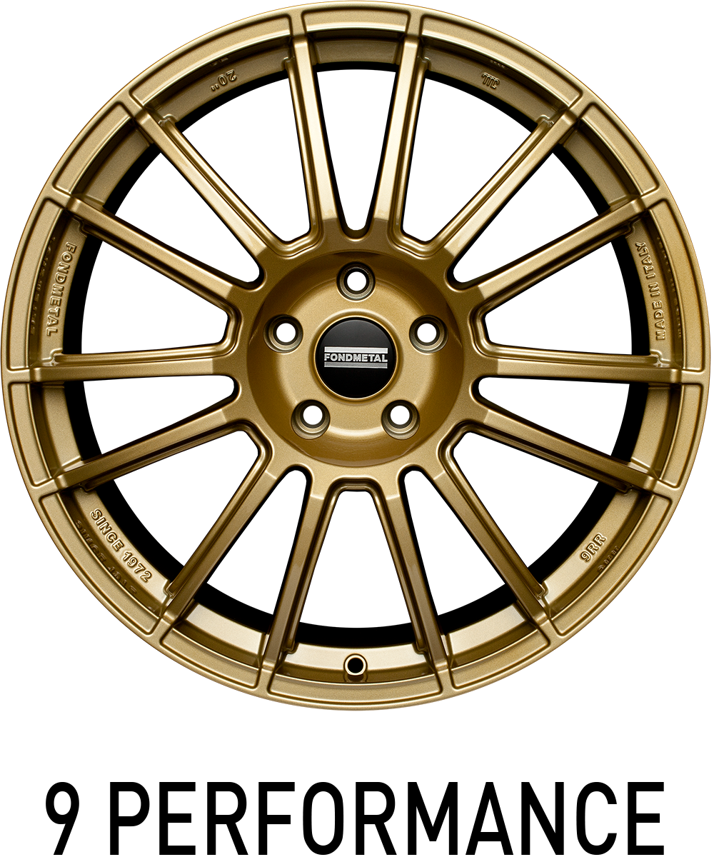 Light Italian Alloy Wheel Fit For Performance Passenger - Fondmetal 9rr Gold (1000x1200), Png Download