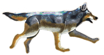 Wolf Running Png - Wolf Cloisonne Pin | Nature Jewelry (500x500), Png Download