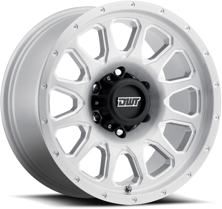 El Arco Brushed & Milled With Black Cap - Hubcap (1000x1000), Png Download