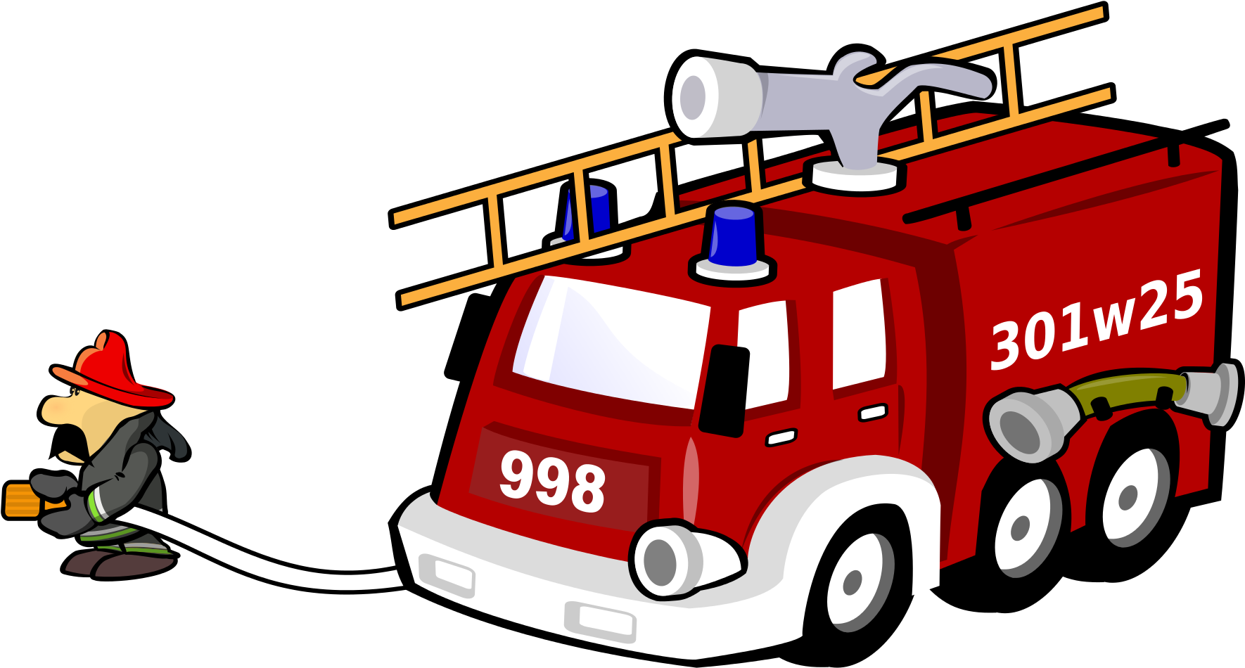 Open - Fire Station Clip Art (2000x1072), Png Download