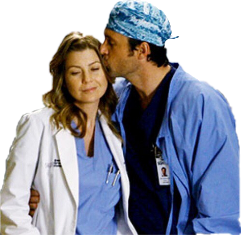 Grey's Anatomy Derek And Meredith (494x480), Png Download