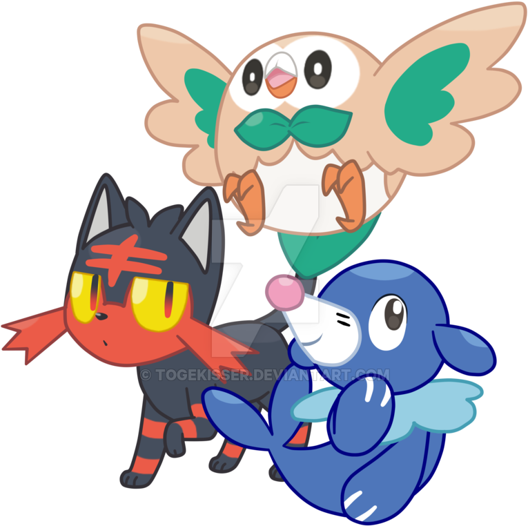 226kib, 800x816, Team Alola Starters By Togekisser-da4chv9 - Pokemon Stickers (800x816), Png Download