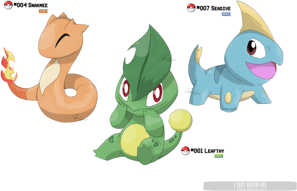 Drawn Dolphin Starter - Snake Fakemon Starter (1024x733), Png Download