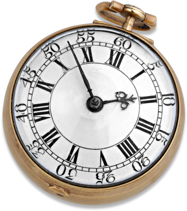 18th-century English Gold Pocket Watch - Decoupage (900x900), Png Download