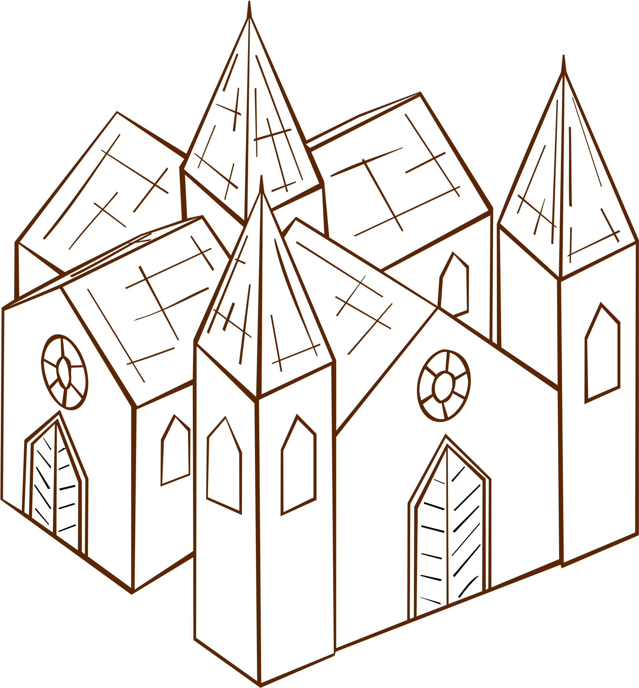 Image Royalty Free Library Clipart Rpg Map Symbols - Cathedral Clip Art (2400x2400), Png Download