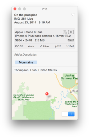Photos For Mac Preview Info Exif Data - Preview (300x455), Png Download