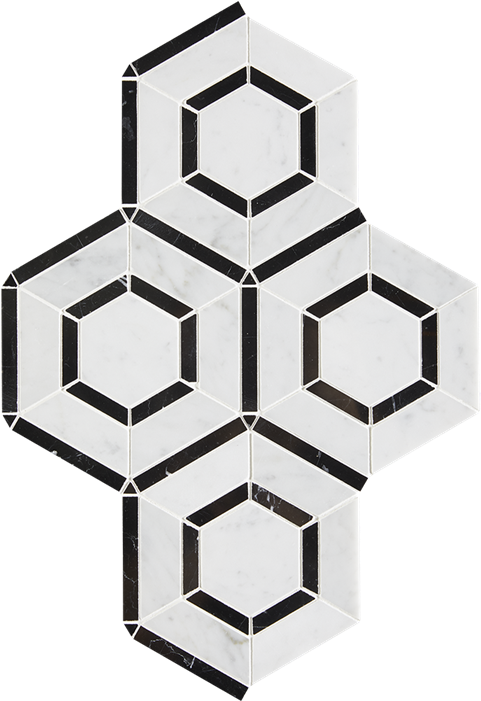 Hex Nero Stone Mesh Pattern - Arizona Tile Hex Grigio (700x700), Png Download