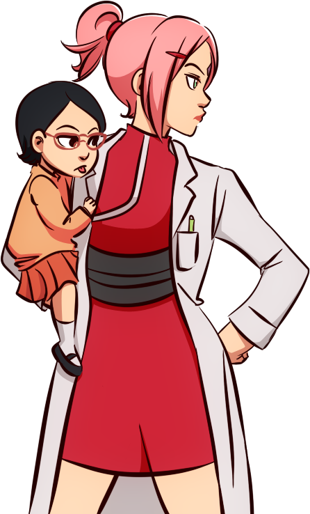 Sakura Haruno Sasuke Uchiha Naruto Shippuden - Mama Sakura (446x738), Png Download