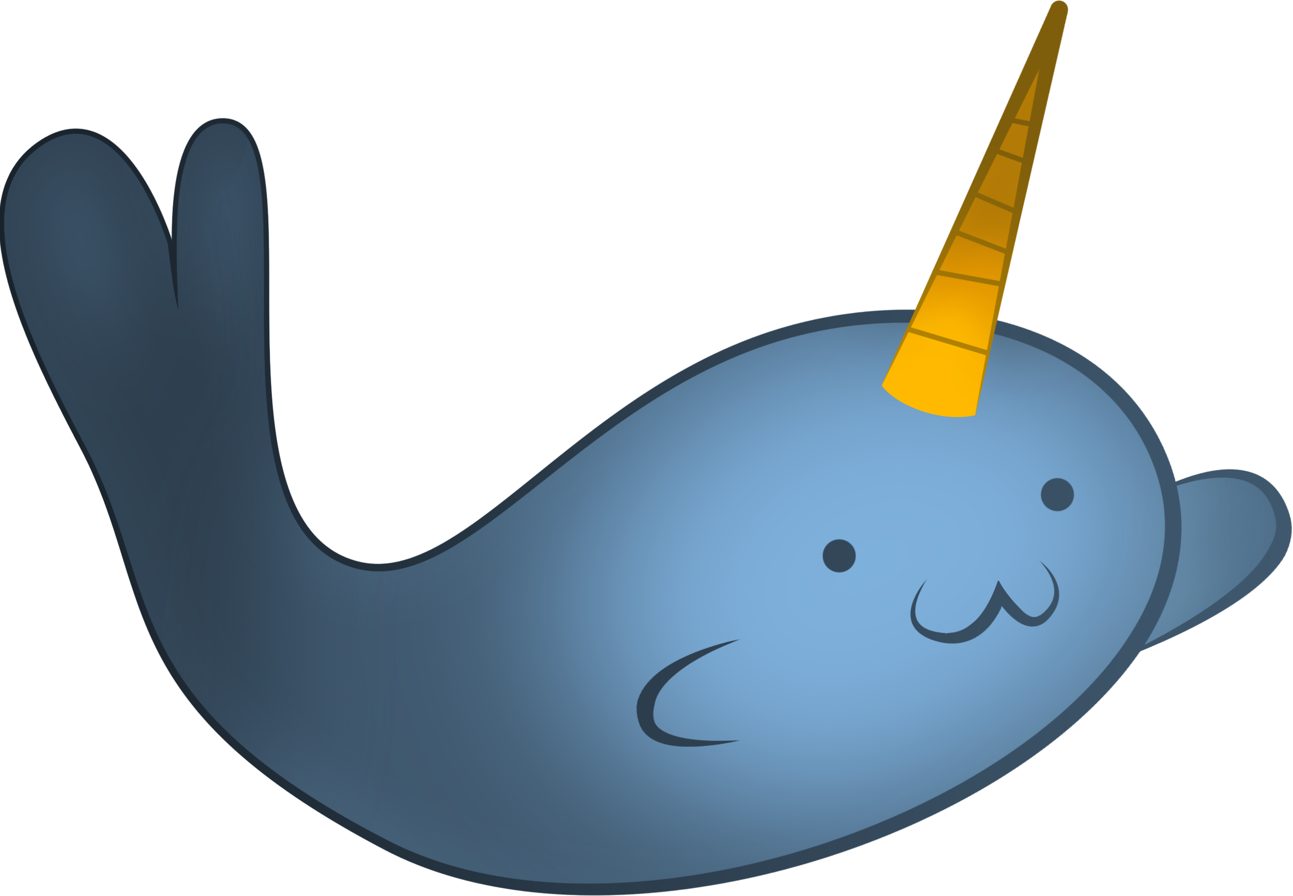 Image Black And White Library Power Charliecraft Click - Transparent Narwhal (2536x1757), Png Download
