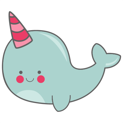 Narwhal Svg Scrapbook Cut File Cute Clipart Files For - Narwhal Silhouette (432x432), Png Download