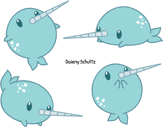 Vector Library Download Chibi By Daieny On Deviantart - Narval Kawaii (600x494), Png Download