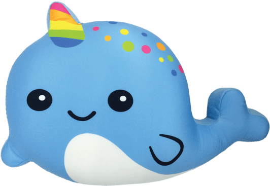 Picture Of Blue Narwhal Scented Microbead Pillow - Narwhal Pillow (550x550), Png Download