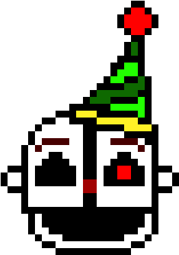 Ennard Mask - Pixel Art (340x460), Png Download