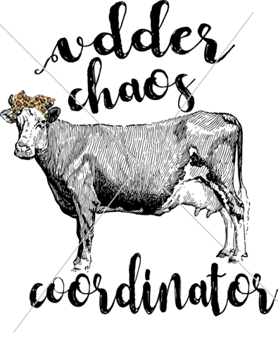 Udder Chaos Coordinator (395x480), Png Download