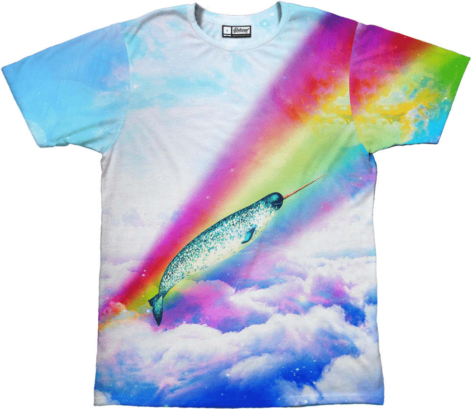 Flight Of The Narwhal Men's Tee - Squid (1024x913), Png Download
