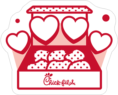 Viber Sticker «chick Fil A» - Chick Fil (490x317), Png Download