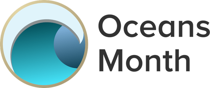 Icon Of Wave With Words "oceans Month" - Circle (700x294), Png Download
