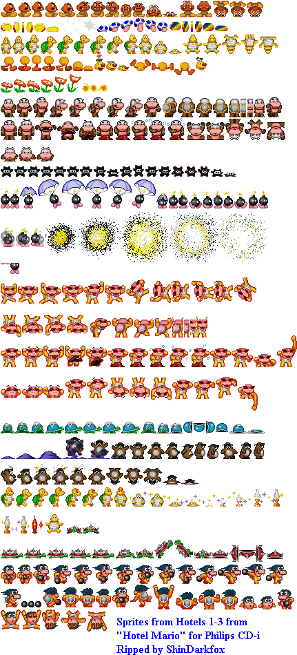 Hotel Mario Sprites (430x960), Png Download