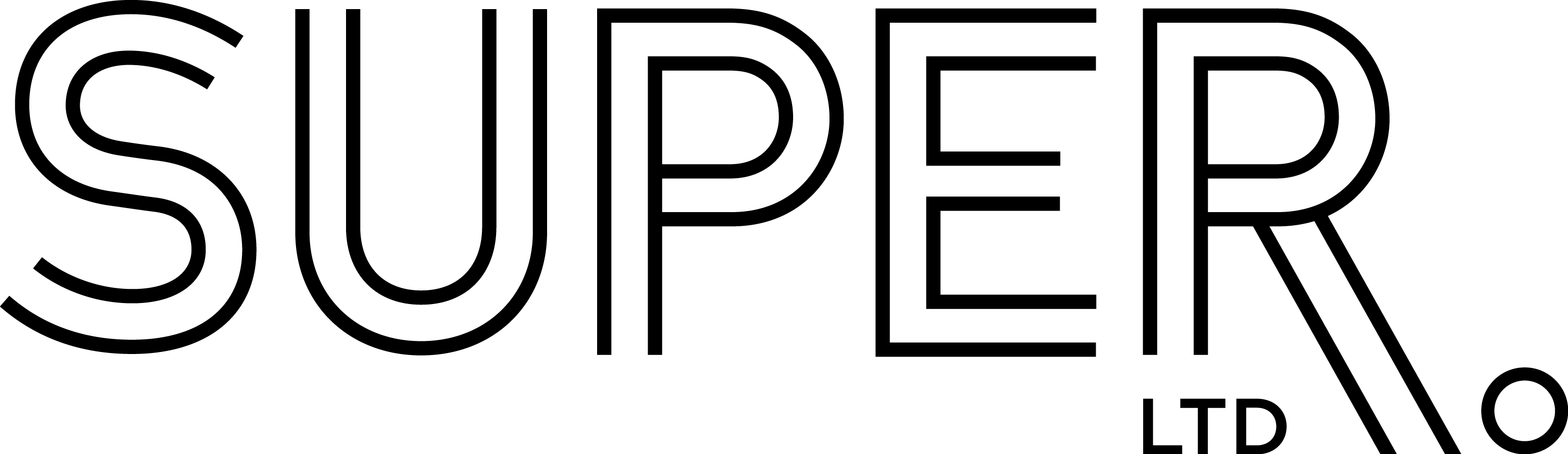 Super Media - Line Art (3104x899), Png Download