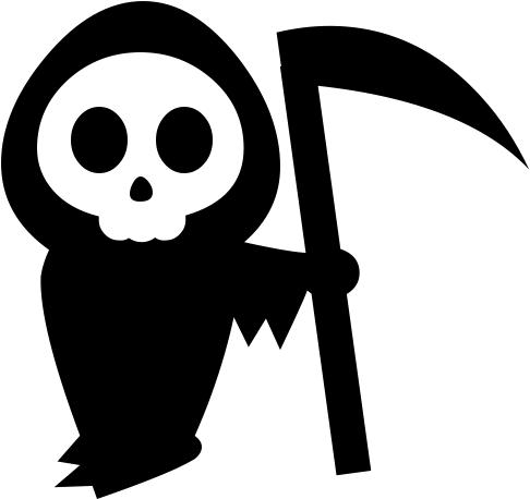 Halloween Sickle Png Free Download - Death Clip Art (507x494), Png Download