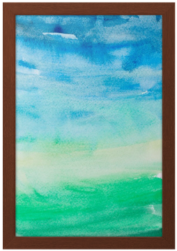 Póster Com Moldura Color Strokes Watercolor Painting - Painting (400x400), Png Download