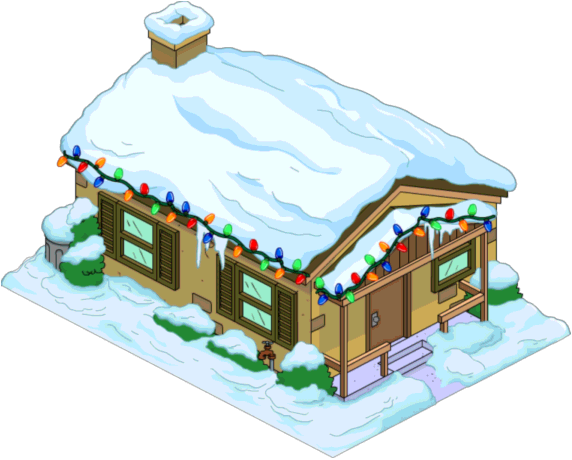 Christmas Brown House - House (572x460), Png Download