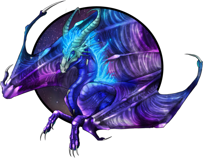 Art Trade Lucidious By Dark Spine Dragon-d6hjgx6 - Purple Blue Dragon Art (900x680), Png Download