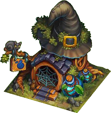 Witch's Cottage (381x383), Png Download
