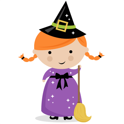 Witch Svg Scrapbook Title Svg Cutting Files Crow Svg Cute Witch Cartoon Png Full Size Png Download Seekpng