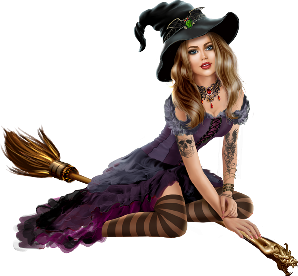 Halloween Czarownica Tube - Witches Halloween Png (600x555), Png Download