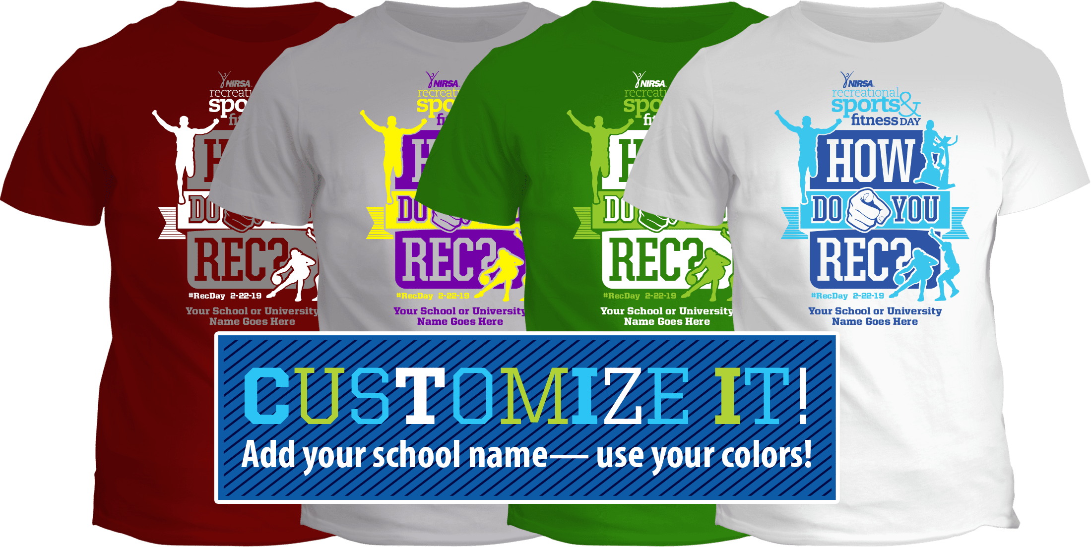Get Your Nirsa Rec Day Shirt - Active Shirt (2199x1103), Png Download