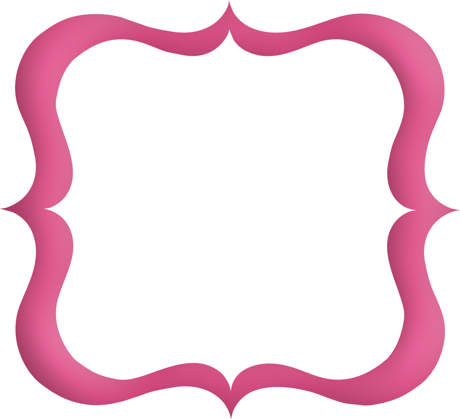 Clipart Borders Garden - Pink Frame (1600x1456), Png Download