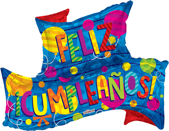 Feliz Cumpleaños Banner Supershape - Feliz Cumpleaños Png (600x600), Png Download