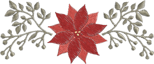 Flor De Natal - Embroidery (600x600), Png Download