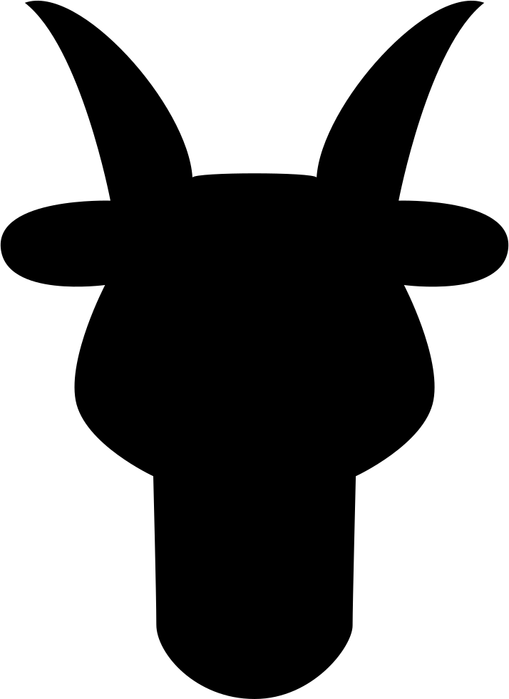 Aries Bull Head Front Shape Symbol Comments - Shape Of Bull (714x981), Png Download