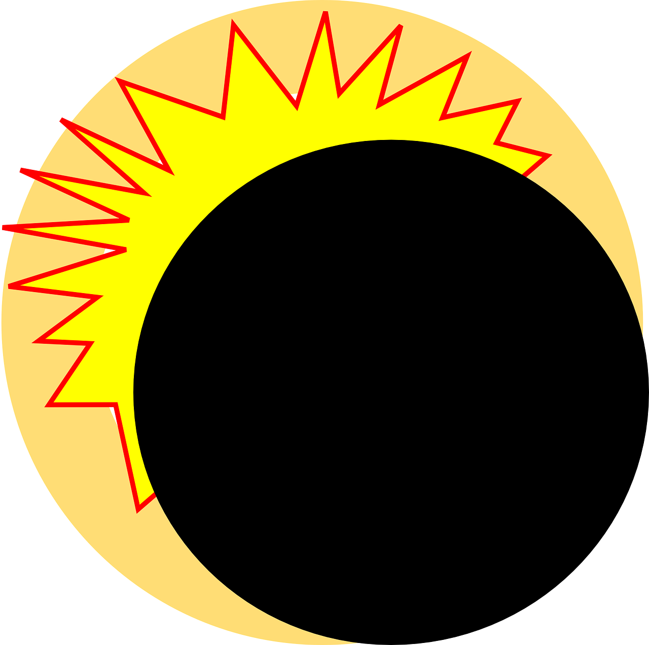Clip Art Eclipse Solar - Solar Eclipse Clip Art (1280x1272), Png Download