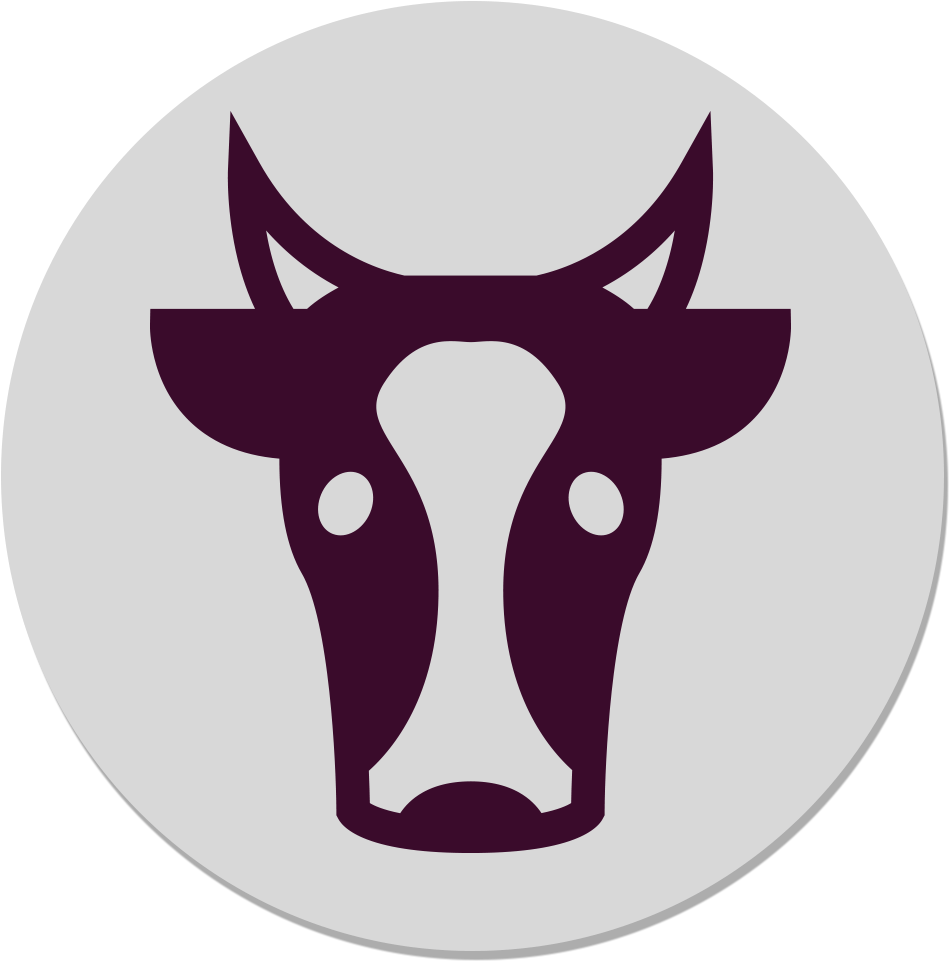 File - Bull - Cow Face Vector (1000x1000), Png Download