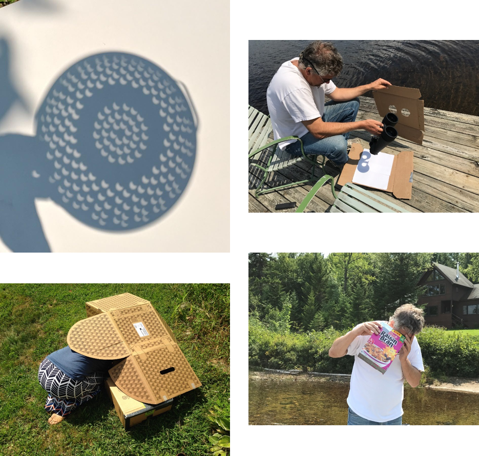 Homemade Contraptions For Safely Viewing Solar Eclipse - Backyard (935x890), Png Download