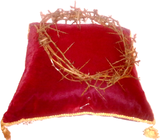 Procesiona Sobre Un Cojín De Terciopelo Granate Con - Cushion (667x501), Png Download